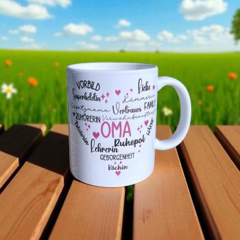 Keramiktasse Oma Muttertag Namenstasse personalisiert Kaffeetasse Teetasse - Artikel-Nr. 1100006